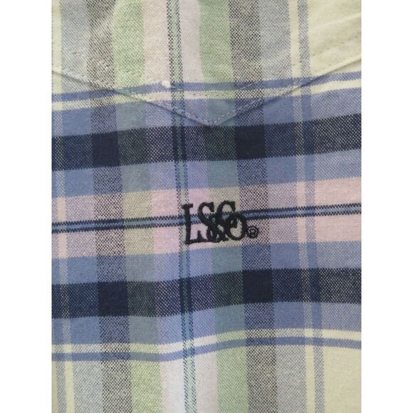 Levi's Men's Sz M Multicolor Plaid Oversized Casual S/S Button Up Shirt - Picture 10 of 11